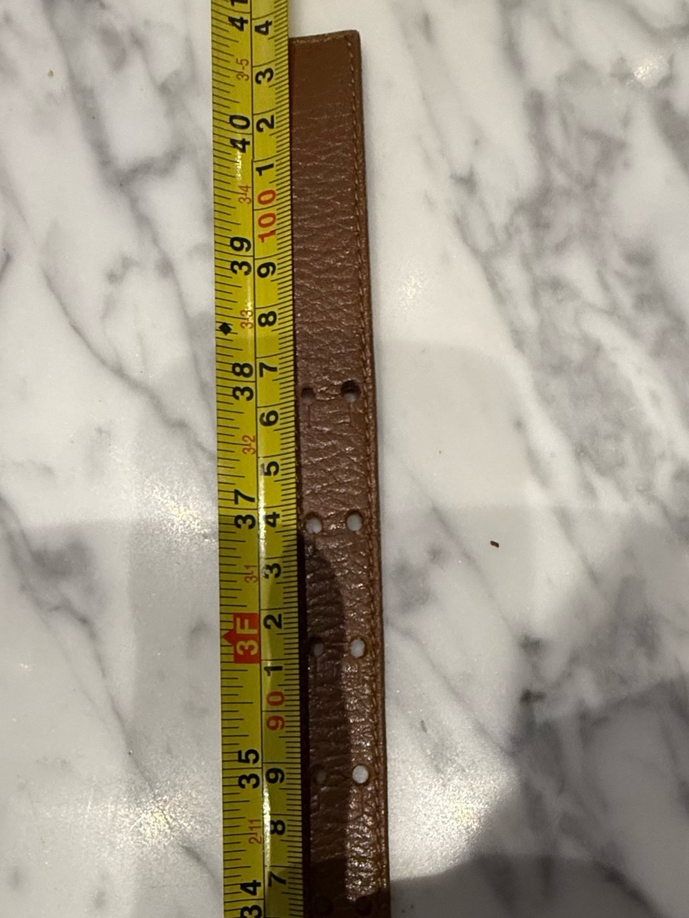 Tory Burch Brown Leather Double-Wrap Belt with Gold Logo - Picture 4 of 6